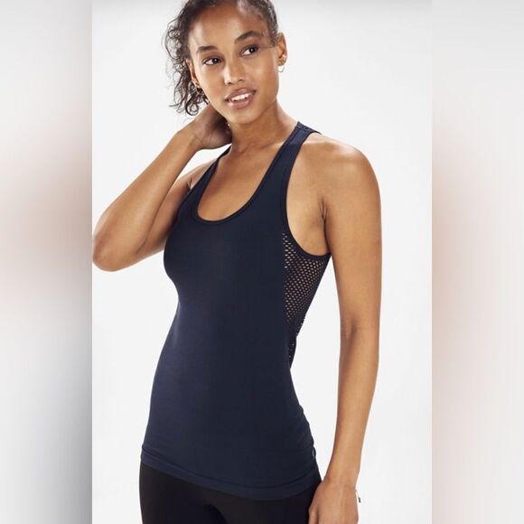Fabletics Tops - Fabletics Musetta Seamless navy tank size medium.
